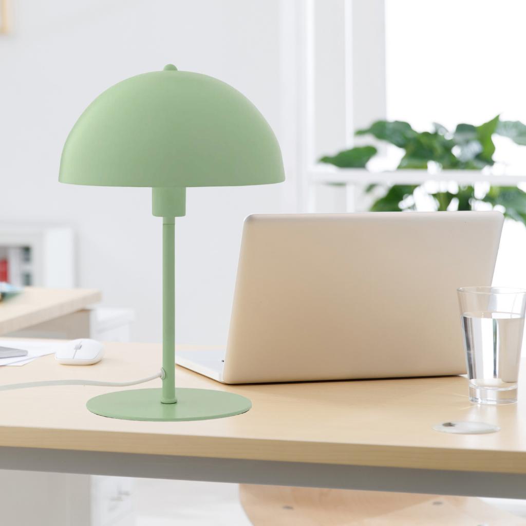 

New Yorker Metal Table Lamp Mushroom Headboard Green Lampshade Desk Lamp Banker