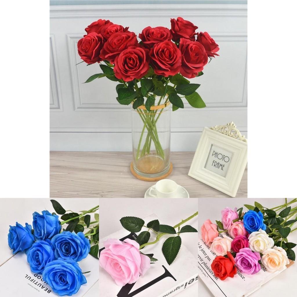 Lebendige 50 cm lange künstliche Rosen mit langem Stiel Exquisite künstliche Seidenblumen zur Heimdekoration