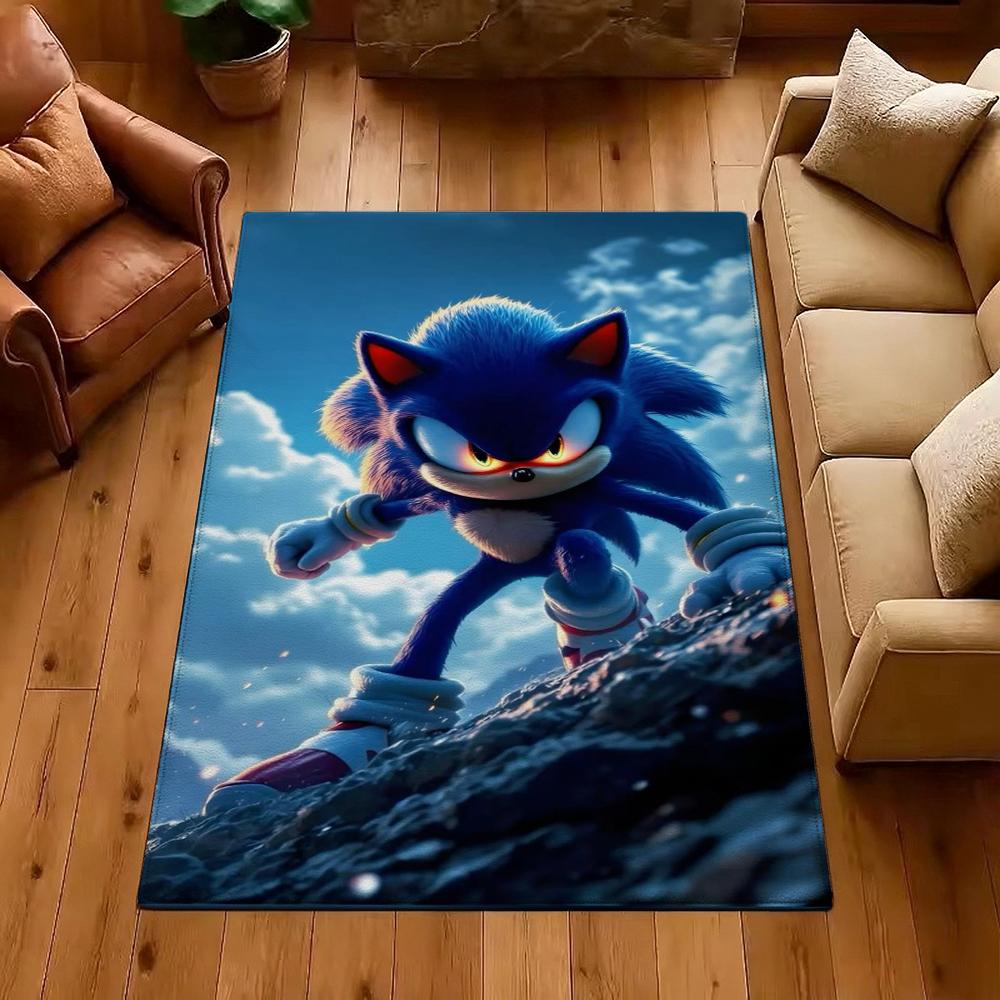 Sonic Hedgehog Carpet Bath Mat Plush Rug Small Rug Living Room Rug Bedroom Rug Machine Washable