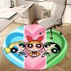 Powerpuff Girls, Chair Mat Round Rug Office Carpet, Machine Washable, Non Slip, Suitable for Living Rooms, Bedrooms