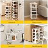 A Multi-layer Plastic Shoe Rack with Large Storage Capacity, Designed for Use In Homes and Dormitories