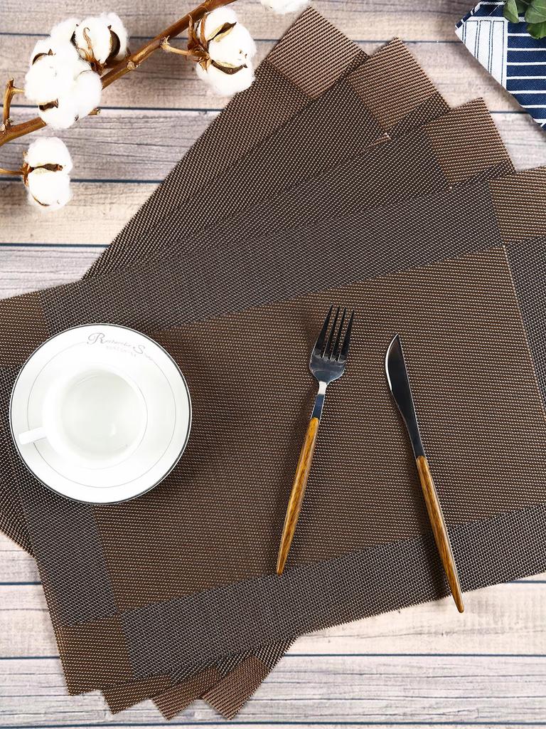 4pcs/Set Placemats Table Place Mats Premium Heat Resistant Washable Tableware Christmas Dining Table Mats bases para copos mat