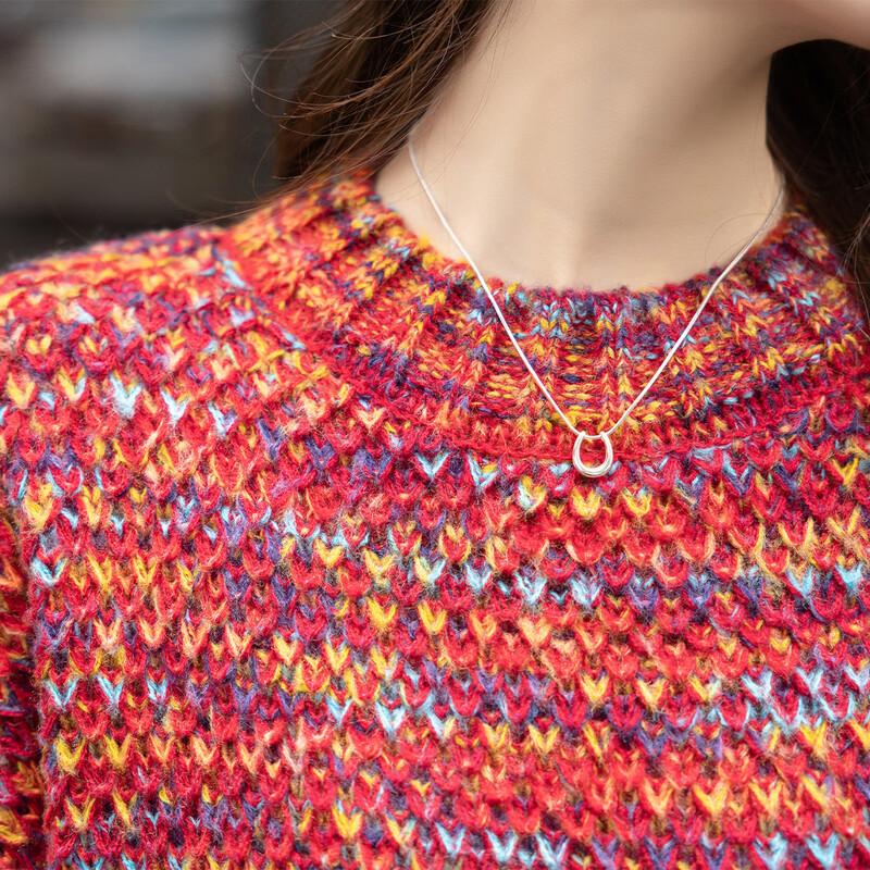 ITISF4 Nordic Fair Isle Jacquard Knit Sweater