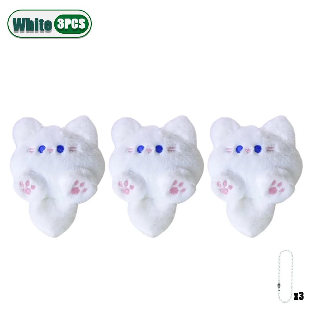 1/3/5/10/20PCS Adorable Plush Cartoon Cat Hanging Doll Soft Kawaii Backpack Decoration for Girls Student Christmas Gift