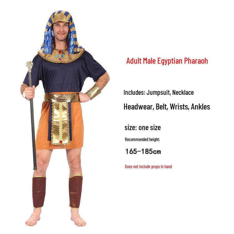 Ancient Egyptian Pharaoh & Queen Costume for Adults: Male & Female Nile River Attire for Halloween