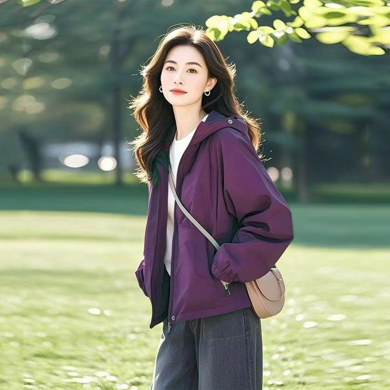 Spring High-end Niche Non-collision Jacket Korean Version of The Unique Super Beautiful Short Hooded Jacket Ladies
