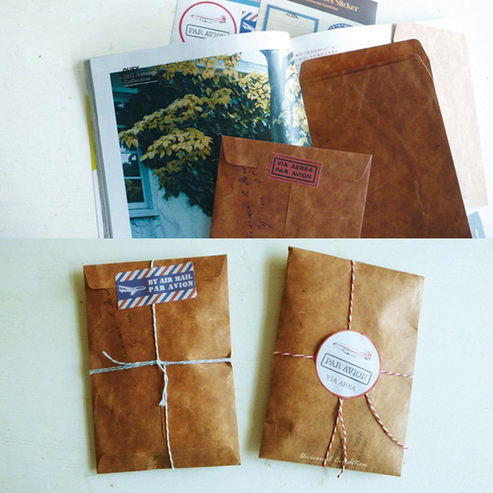 Buy 50Pcs Brown Craft Kraft Paper Envelope Retro Envelopes Invitation ...