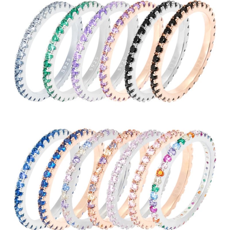 MACIER [S925] 2MM Tennis Ring_13 Colors
