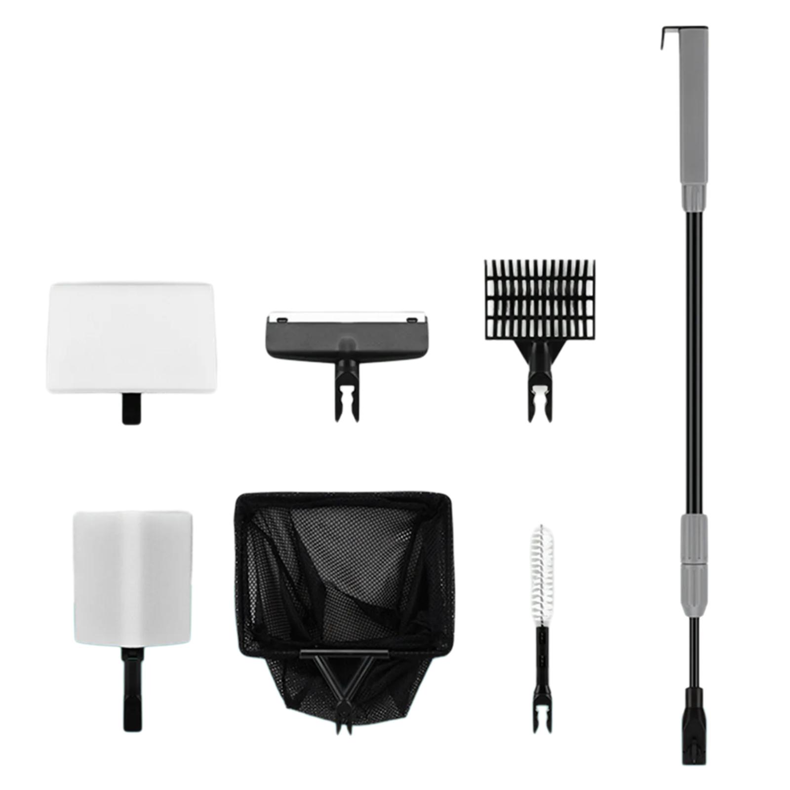 

Очистители для аквариумов с длинной ручкой, грабли для гравия, инструмент для чистки аквариума со скребком для водорослей, губка-щетка, инструмент для чистки аквариума