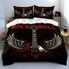 Guitar, wings, red flourishes. Bedding sets Duvet cover sets Duvet covers Pillowcases(1 * Duvet Cover 2 * Pillowcases without duvet insert)