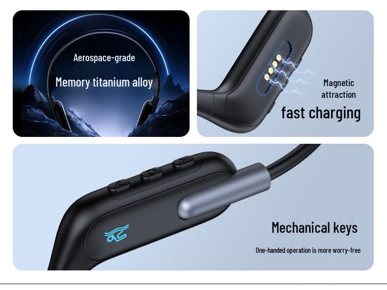 X6 Bone Conduction Headphones: 32GB Memory, HD Calls, Music Listening, Swim & Sports Bluetooth Headphones