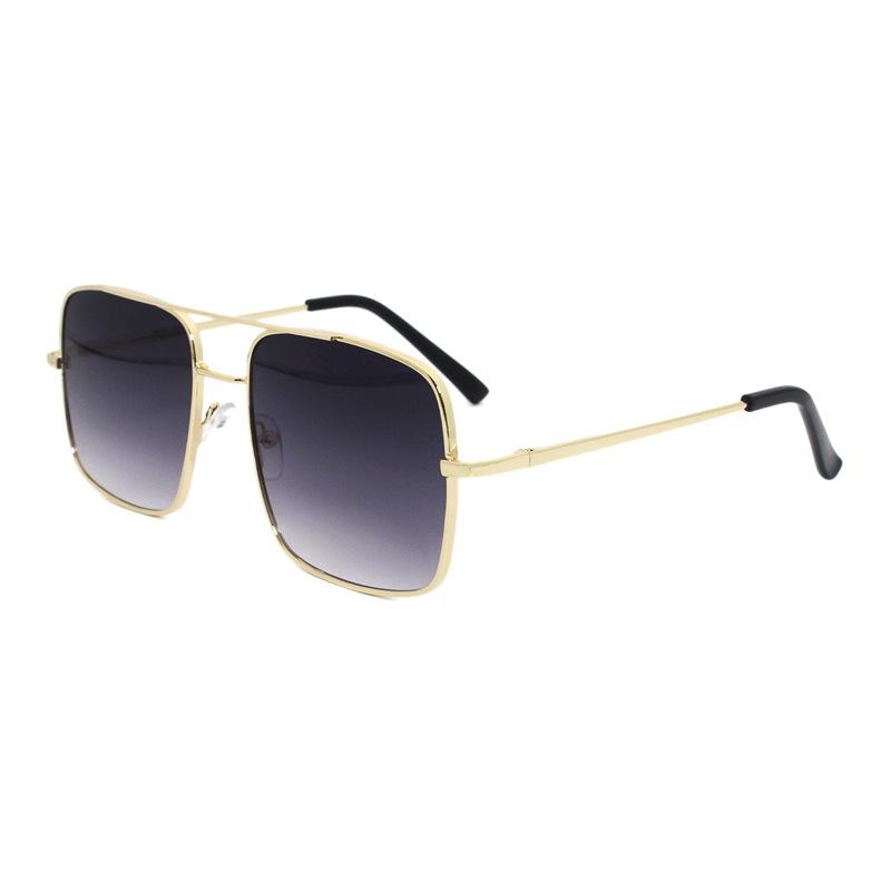 Fashion Metal Sunglasses Outdoor Men'S Square Double Beam Large Frame Driving Sunglasses Women