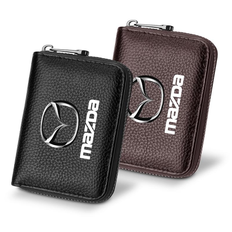 Kožená peněženka na řidičský průkaz, ID kartu, bankovní kartu do auta Styling pro Mazda 3 6 CX5 2 CX3 CX9 MX5 RX8 Demio MS CX5 2 Axela Demio Atenza MS GJI BK MP
