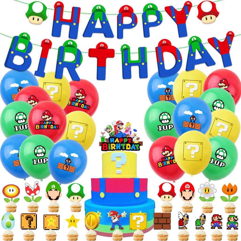 Super Mario Vaisselle de Fête d'Anniversaire Décorations Assiettes en Papier Nappe Set Pour Fournitures de Fête pour Enfants