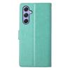 For Samsung Galaxy A16 5G/4G Wallet Case Butterfly Floral Imprint PU Leather Phone Cover with Wrist Strap