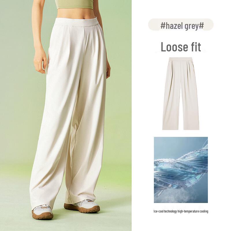 Camel Women s High-Elastic Wide-Leg Casual Pants M