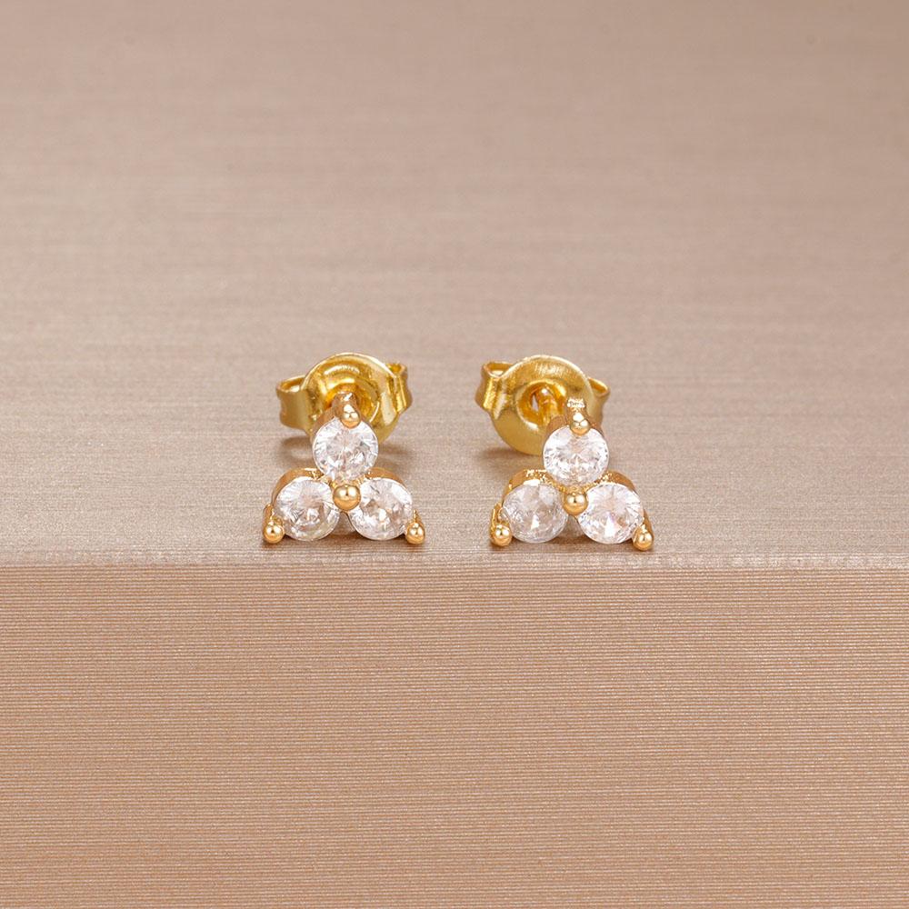 New Arrival Stainless Steel Double-layer Circle Huggies Earring Gold Color Aesthetic Zircon Ear Piercing Earring Fashion Jewelry