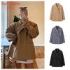 Solid Loose Lapel Blazer Coat Women Fashion Full Sleeve Pocket One Button Jackets 2026 Spring Daily Office Lady Commute Outwear