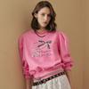 Maxza Pearl Ribbon Beads Puff Sleeve Sweatshirt Ze05qt401na