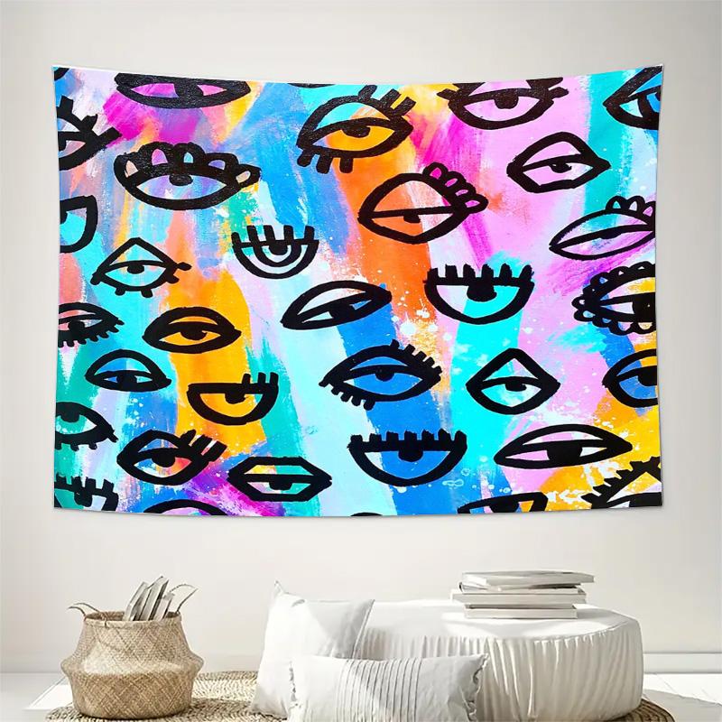 Wall Tapestry Aesthetic Room Decor Trippy Psychedelic Art Home Decor Hippie Wall Hanging Bedroom Decor Vintage Tapestry Festival