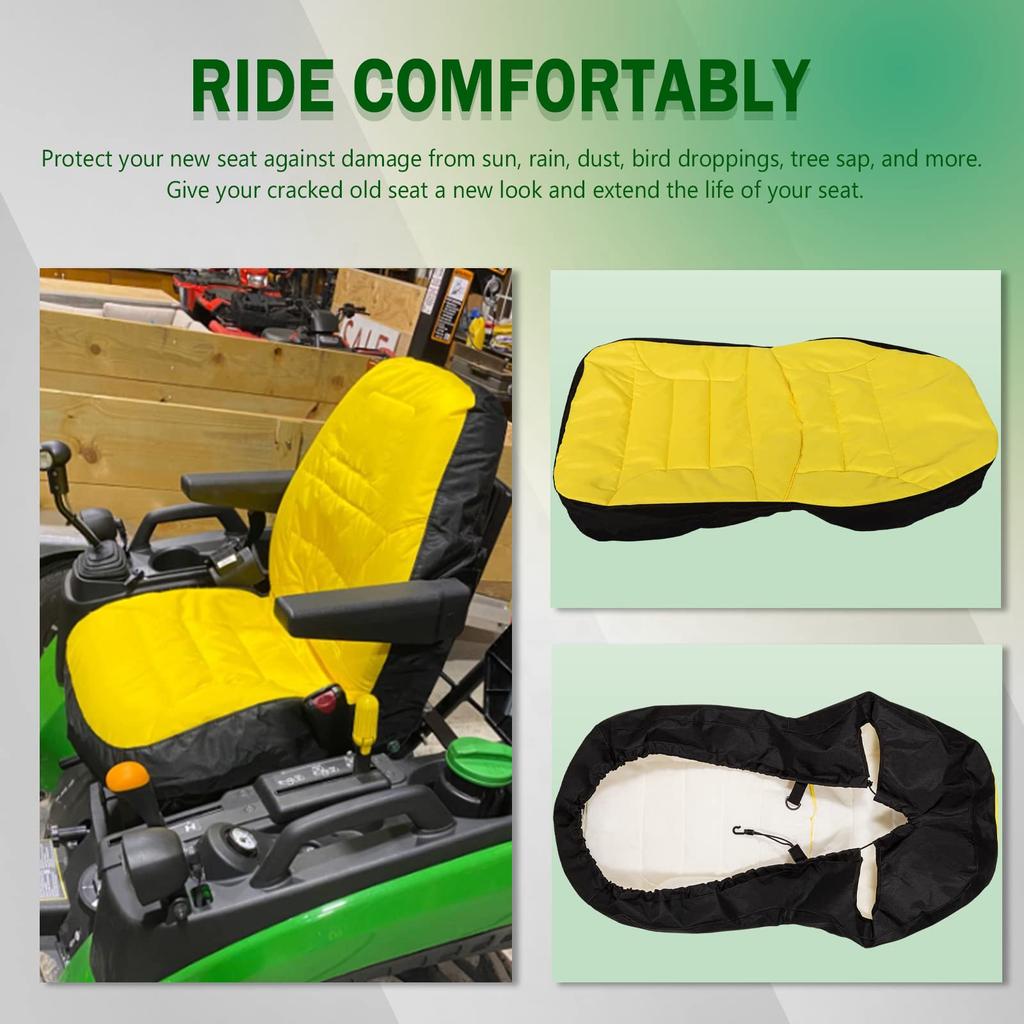 LP68694 2025R Adjustable Utility Tractor Seat Cover Waterproof Comfortable Cushioned Supportive for Extended Farming Use