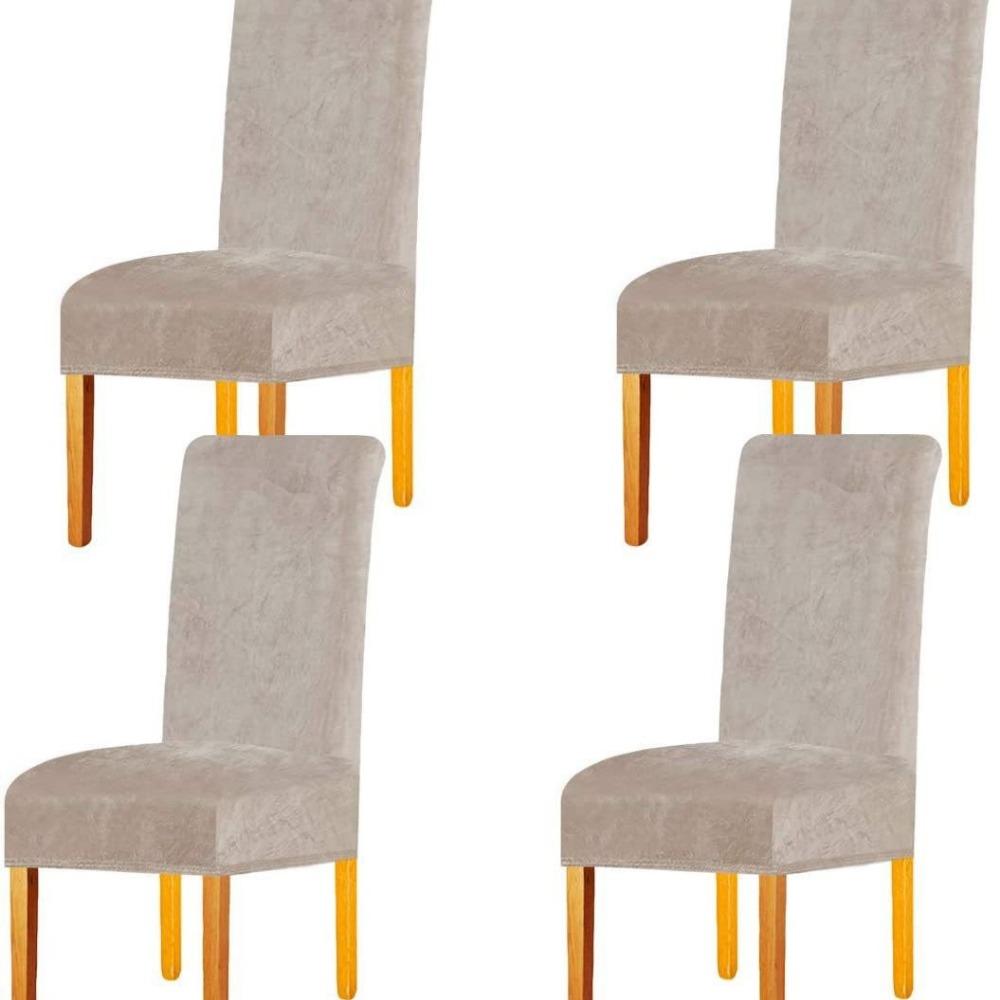 Stretch Velvet Chair Cover Universal Elastic Spandex Slipcover for Home Hotel Dining Chairs