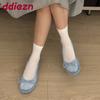 Fashion Fashion Mesh Women Ballet Flats Dance Shoes New 2025 Butterfly-Knot Footwear Designer Female Shallow Ladies Flats Slip On Shoes