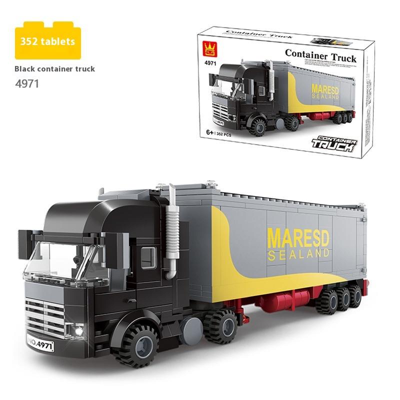 

Тяжелый грузовик Автобус Грузовик Мелкие частицы Детский автомобиль Строительные блоки Сборка Интеллектуальные игрушки