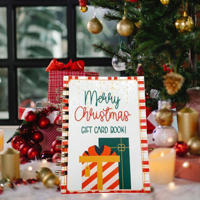 Christmas Gift Card Book 33 Pages Spiral Bound Merry Christmas Gift Card Holder High School Graduation Gift for Her Him Friends Son