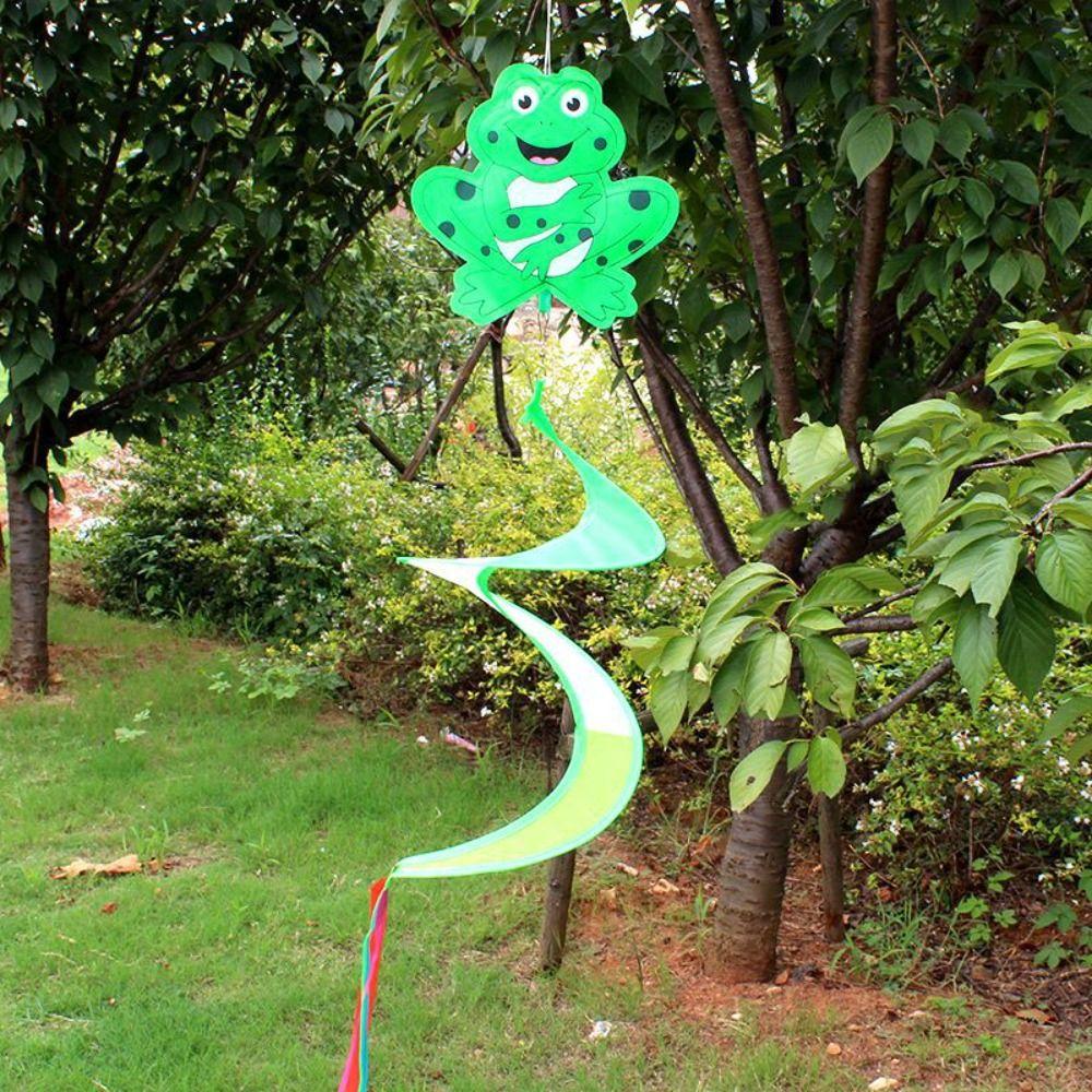 Hanging Rotate Windmill Colorful Spiral Windchimes Vintage Animal Windmill Yard Lawn