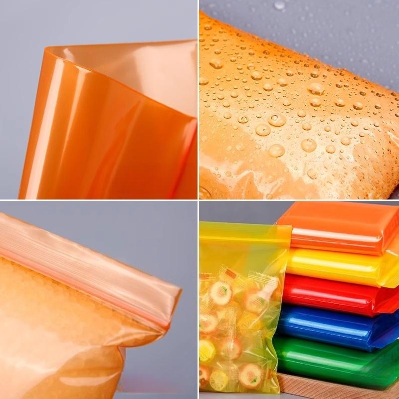 Small Size Colored Self Sealing Bag Jewelry Packaging Pouch Handmade Material Accessory Storage Pocket Shopping Mall Sample Sack PE Plastic Bag