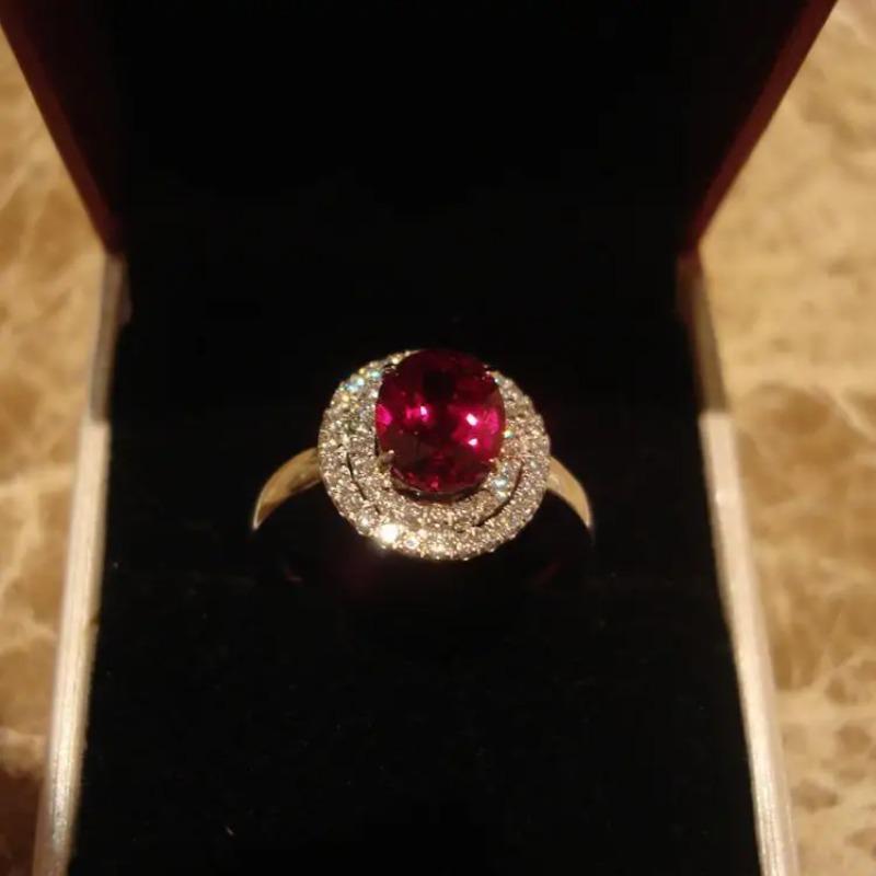 Designer Original Diamond Ruby Adjustable Engagement Rings For Women Retro Light Luxury Charm Ladies   Jewelry