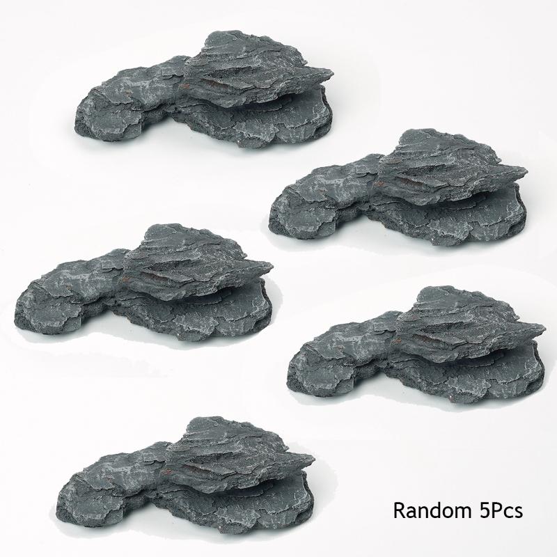 1/5Pcs 3.5-8Cm Length Mini Moss Covered Forest Rock Model Irregular Simulation Rock For Micro-Landscape Outdoor Decoration