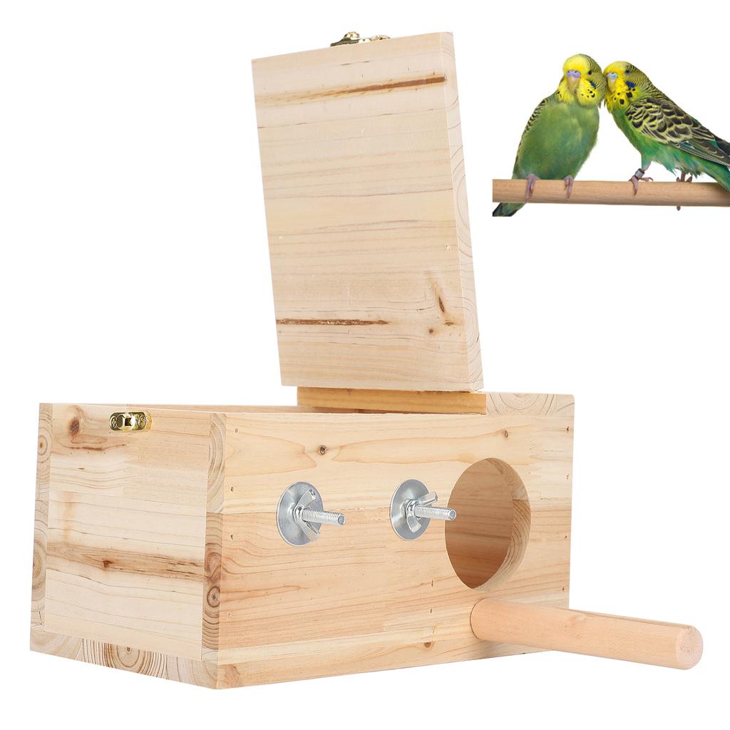 Cutie de Reproducere Păsări Cutie de Cuibărit din Lemn Casă Caldă Incubator Colivie Accesorii pentru Animale de Companie