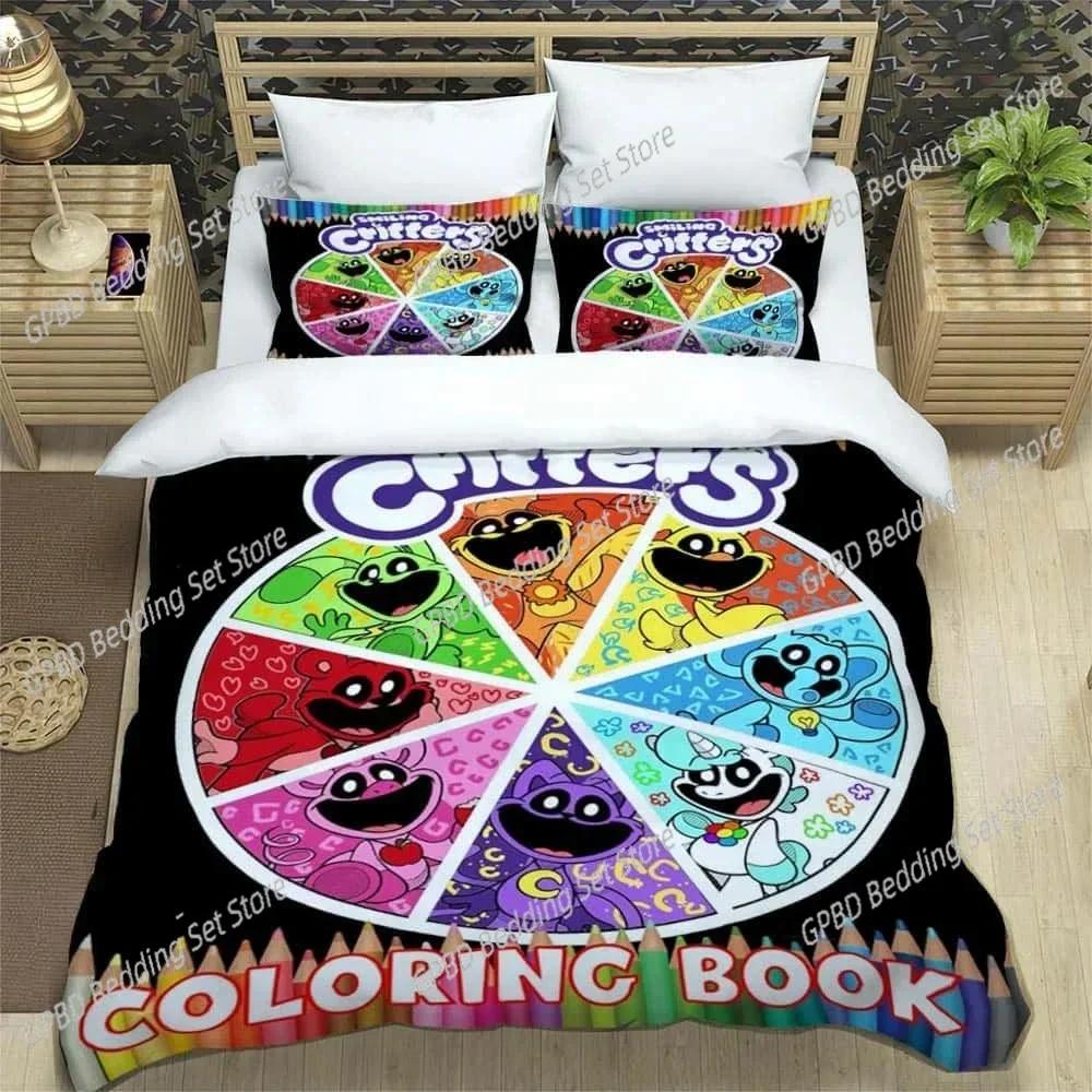 3D Print Cartoon S-smiling critters 3D Duvet Cover Bedding Set Comforter Linen Pillowcases Home Decor Single Double King Queen