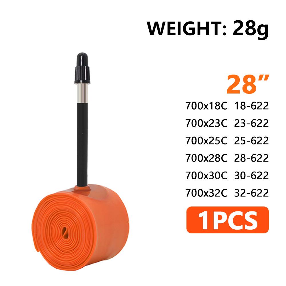 ThinkRider 28g Ultralight Bike Inner Tube 700 x 18 25 28 Road Bicycle TPU Tire 45/65/85mm Length French Valve Super Light Tube