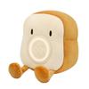 Kinder Nachtlicht Plüschtiere, Lustige Lebensmittel Toast Brot Plüsch Niedliche Plüsch Wecker für Schlafzimmer, Coole Nachttischlampe Geschenke für Frauen Kinder