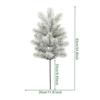 Flocking Snowflake Artificial Pine Branches White Plastic Simulation Ceder Branches DIY Wreath Photo Props Christmas Pine Stem