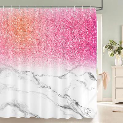 3D Printing Golden Dream Shining Stars Shower Curtain With Hook Shower Curtain Polyester Waterproof Home Decor Curtain 180X180