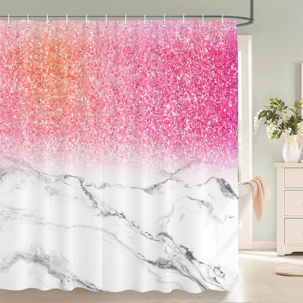 

3D Printing Golden Dream Shining Stars Shower Curtain With Hook Shower Curtain Polyester Waterproof Home Decor Curtain 180X180 W90xH180cm