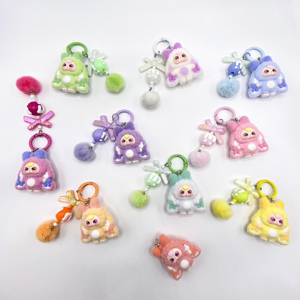 3D Cartoon Cute Mini Plush Doll Keychain Bag Pendant Decoration Creative Pendant