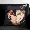 B-Black C-Clover Anime Cushion Cover Pillowcase Ultra Soft Skin Friendly Fabric Cloud Like Comfort & Concealed Zipper