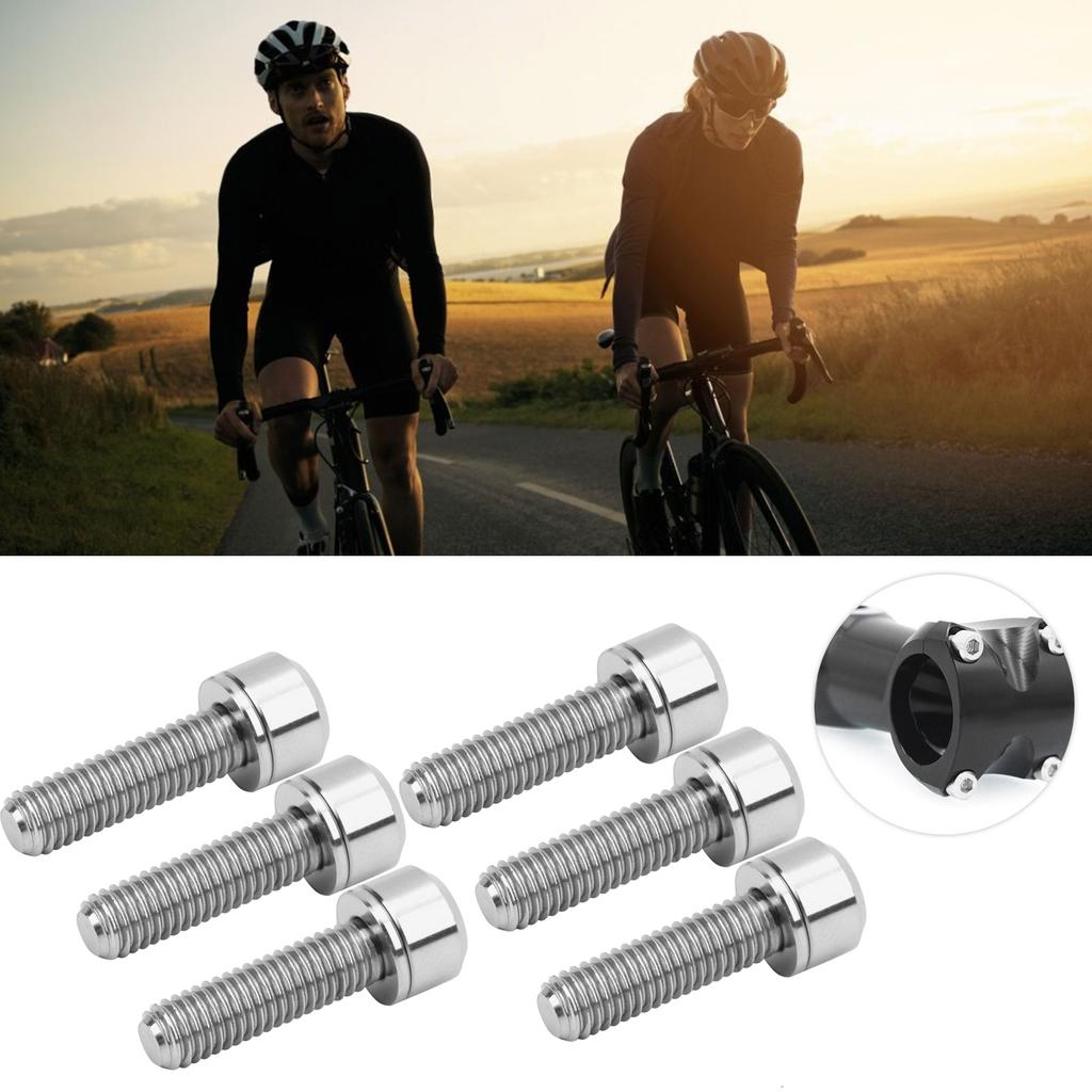 6Pcs Portable for M5x18   Alloy Mountain   Road Bike Stem Screw High Strength