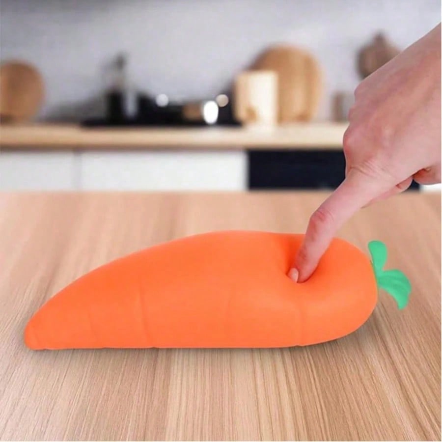 Jumbo 13Cm Sand Texture Carrot Squishy Toy Toymendous 1/2 Pack Giant Vegetable Stress Ball Sensory Fidget Toy For Adult Party & Themed Games