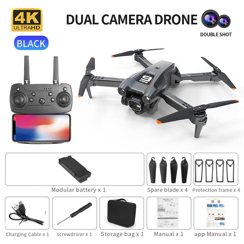 New K9 Foldable Drone: HD Aerial Photography, Optical Flow Positioning, Remote Control with Screen, Long Battery Life.