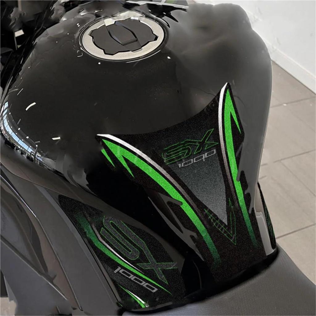 Tank Protector Motorcycle Tank Pad Sticker Protector Decal Accessories Fits Kawasaki Ninja 1000SX Z 1000SX 2017-2024 2023 2022 2021 2020(Green)
