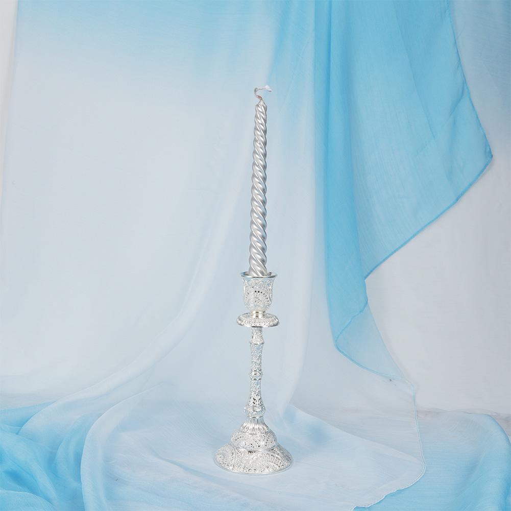 4Pcs Modern Style Long Shape Candle Set Home Christmas Wedding Decoration Ornament (Silver)