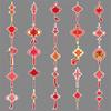 50 Chinese Knot Stickers - Festive Spring Festival Red Cartoon, Waterproof, Auspicious National Trend New Year Decor