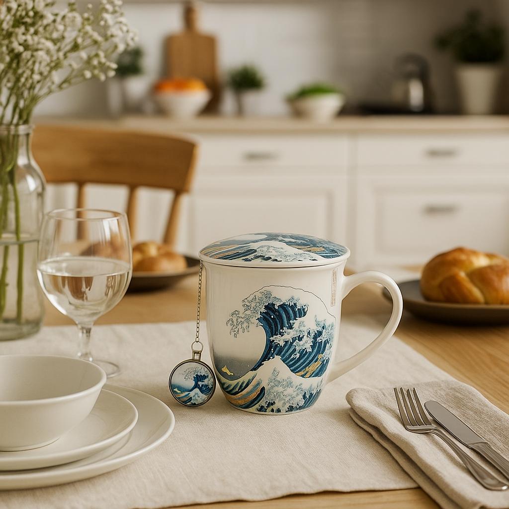 Kubek Z Zaparzaczem I Zawieszka The Great Wave Hokusai 400 Ml