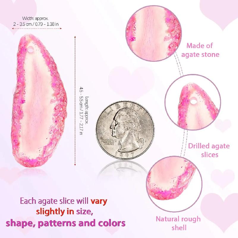 5/10/20 Random Natural Agate Slices, Colorful Agate Crystal Stones, Used for Home Decoration, Party Gifts, Healing Crystals